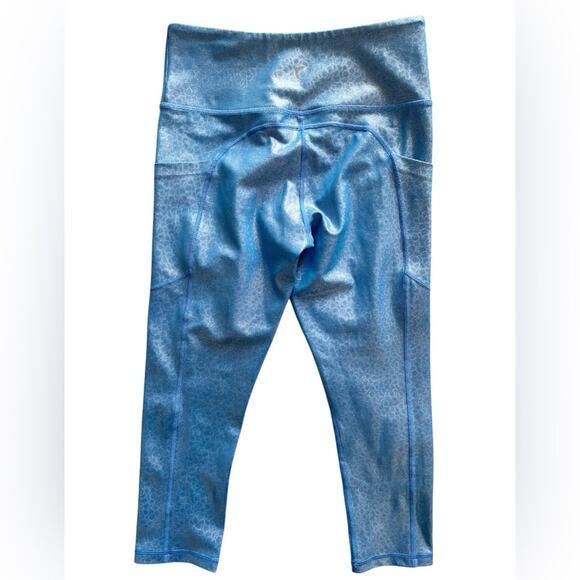Zyia Blue Mermaid Light N Tight Pocket Capri Size 6-8 - Picture 3 of 11